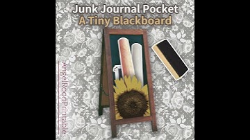 Junk Journal Pocket / Folio / Envelope Idea - Tiny Blackboard - AngelRoonPrintable@Etsy #ephemera