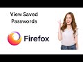 How to View Saved Passwords in Firefox?