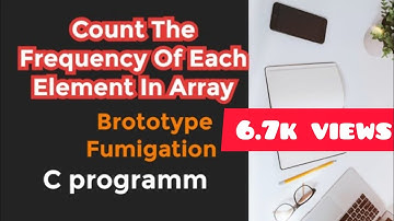 C Program To Count the frequency of each Element||Count Frequency Of Element In Array||C program