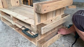 Cool Diy Wood Pallet Ideas - Outdoor Benches Made from Pallets have a Sun Shaped Design