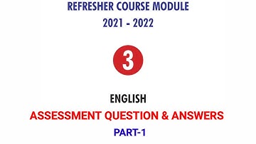 Refresher Course Module 3rd Standard English Answer key with Questions