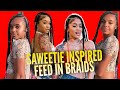 Saweetie Inspired Feed in Braids