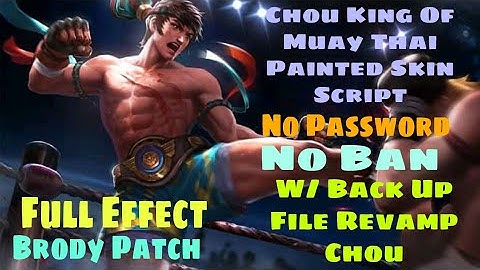 Chou King Of Muay Thai Painted Skin Script*No Password*NoBan*Full Effect*Brody Patch*W/BackUpFile