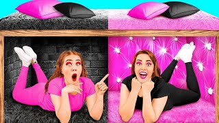 Secret Rooms Under The Bed Rich VS Broke Challenge by TeenChallenge