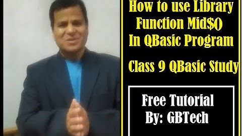 Use of Mid$() Library Function in QBasic | Library function mid$() in QBasic