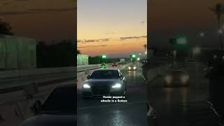 Redeye does a wheelie on launch control