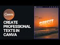 How To Create Professional Texts in Canva? 🎨
