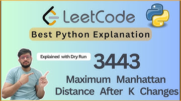 Leetcode 3443. Maximum Manhattan Distance After K Changes | Greedy Path Optimization in Python