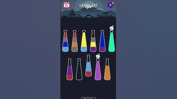 Water Short Level 187 Tutorial #games #watercolorsortfullgamplay #watercolorsort #gameguide #gaming