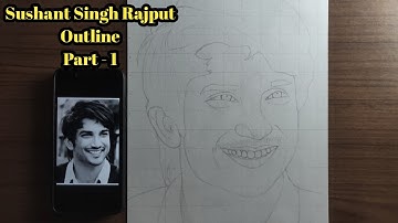 How to draw Sushant Singh Rajput | Part - 1 | Outline drawing tutorial | Step by step drawing