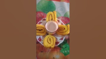 Thumbnail of Evening snacks Ginger Tea Yellow Colour Jam Roll Cake🍰🍰🍰🧁🧁🧁🍩🍩🍩🥐🥐🥐 #shortsfeed #trendingshorts #short