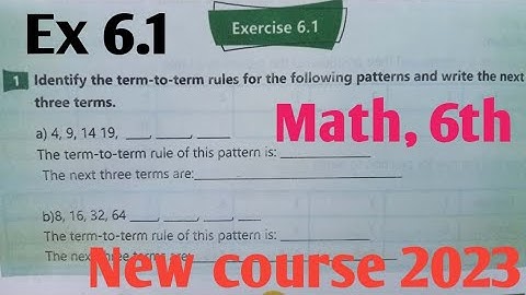 Class 6th Math Exercise 6.1  kpk and PTB new course 2023| Ex 6.1 Maths class  6 new textbook SNC
