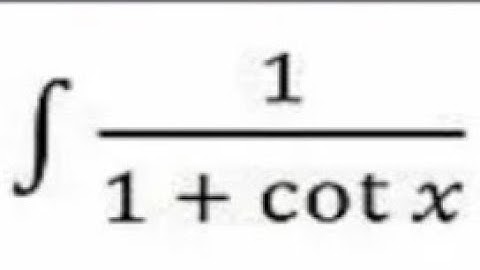 Integration of 1/1+cotx dx | NCERT Ex 7.2 Q32 Class 12 Maths | Integration by Bablu Sir in Hindi