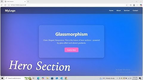 Build a Modern Hero Section with HTML, CSS & JavaScript  #shorts #shortsviral #short  #herosection