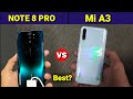 Redmi note 8 Pro vs Mi A3 Comparison | Gaming, Camera, Battery, Design Review