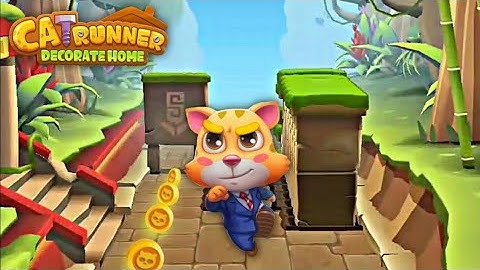 Cat Runner game|best game Run , jump and collect gold couns 🤑