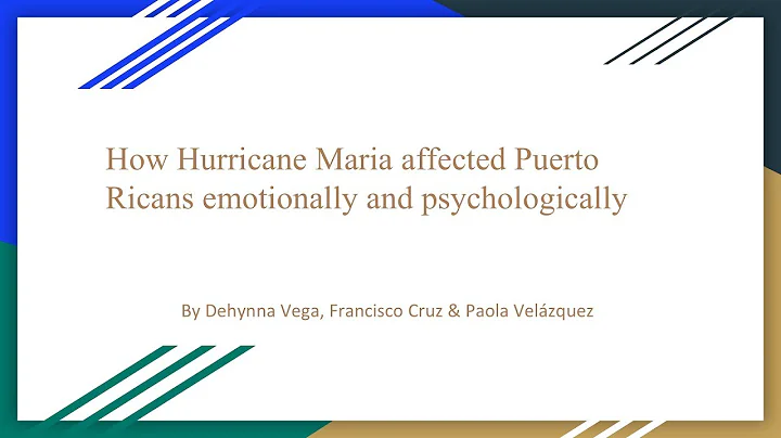 How Hurricane Maria affected Puerto Ricans emotion...