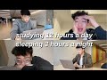 Exam week  studying 12 hours a day sleeping 3 hours a night motivate through burnout study vlog