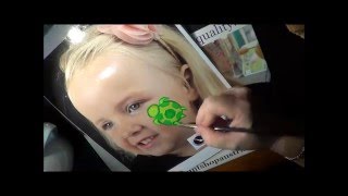 turtle face paint simple beginners cheek