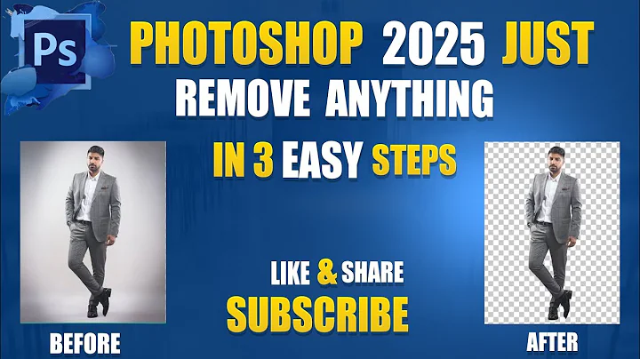 "Photoshop 2025: Remove Background in 1 Click! 🔥 EASIEST Method for Beginners!"