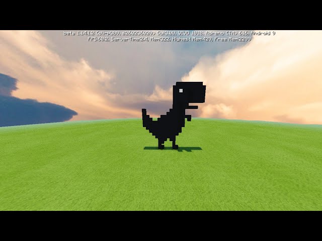 Minecraft Pixel Art] Google Chrome's Dino by nikkheeeeey on DeviantArt