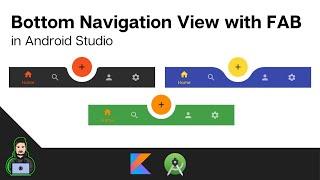 How to Add a Floating Action Button to a Bottom Navigation - Android Studio Tutorial screenshot 1