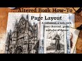 How to Make an Altered Book Layout – Techniques With Gesso and Charcoal