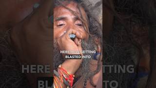 Real Caveman Smokes Weed Pen in India 💨  #india