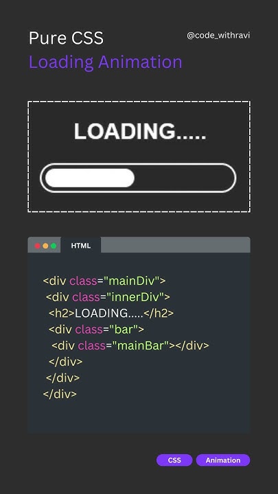Pure CSS Loading Animation | CSS Loading Animation - YouTube