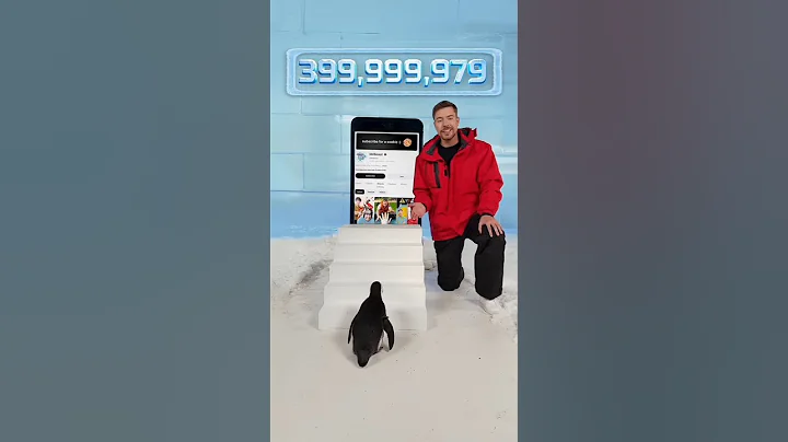 Can I Teach a Penguin To Subscribe? | #shorts #shortsfeed @MrBeast