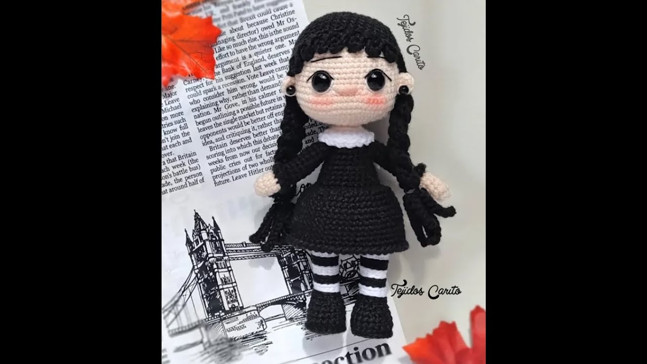 ✨ Tejamos juntas a Merlina 🖤 (Piernas, cuerpo, vestido)