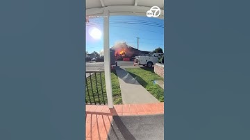 Home security video captures explosion ripping through building