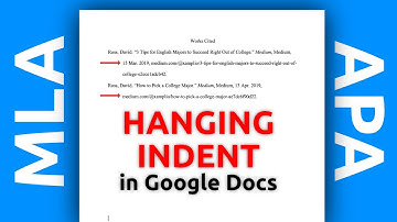How to Make a Hanging Indent in Google Docs (APA, MLA, etc.)