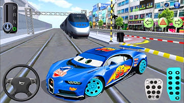 New Lightning McQueen Bugatti Vs Bullet Train - 3D Driving Class - 3D Driving Class 2025 - Car Game
