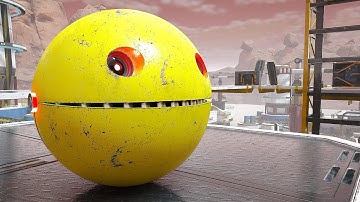 Pacman, Gladiator Robot, and Spiky Drill Robot Clash Inside a Giant Mechanical Labyrinth of Traps