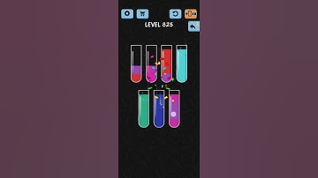 Water Color Sort Level 825 Walkthrough Solution iOS/Android