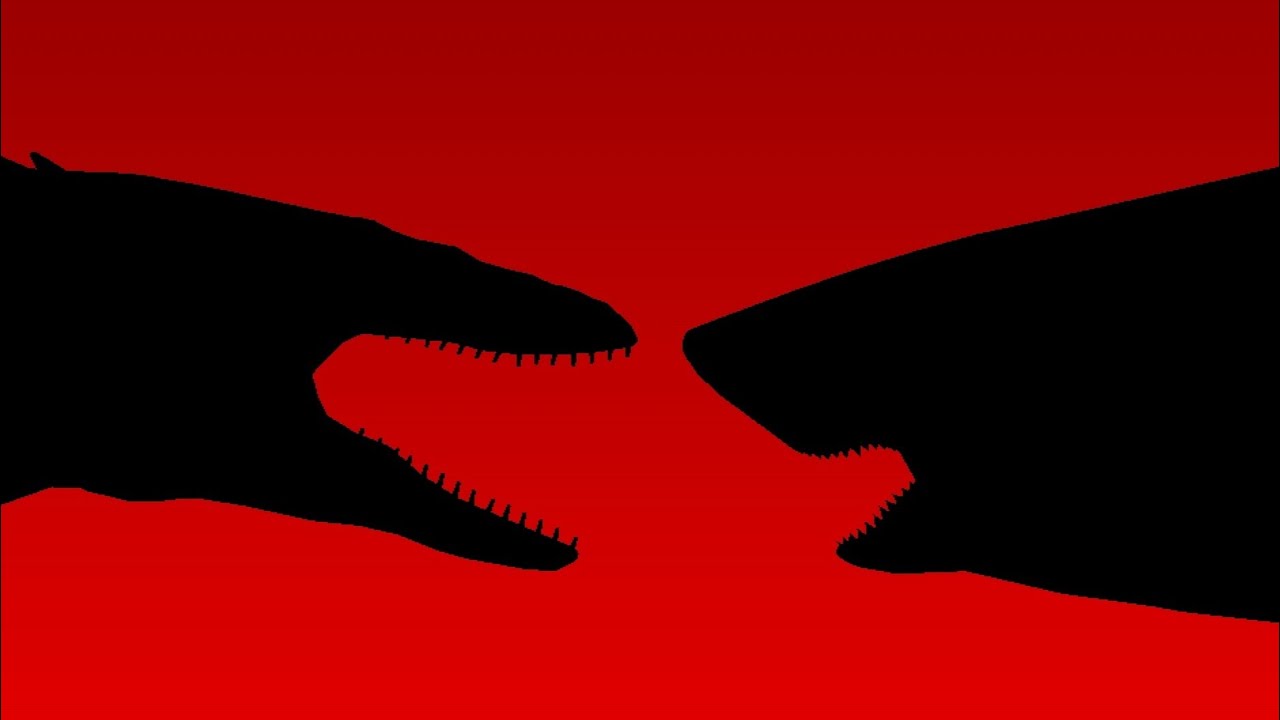 Megalodon vs Mosasaurus / Animação Stick Nodes YouTube