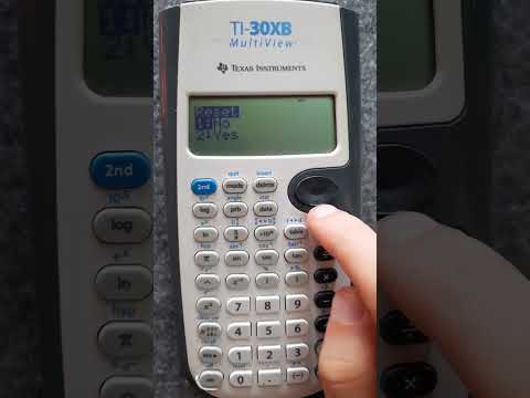 TI-30XB - Reset