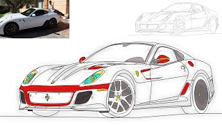 How to create vector illustrator cristiano ronaldo car ferrari 599 gto
blanco