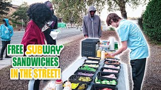 Making Fresh Subway Sandwiches For The Homeless!
