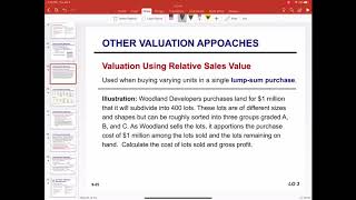 Valuation Using Relative Sales Value and Purchase Commitment