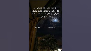 سورة الحجرات بصوت الشيخ ياسر الدوسري || يا أيها الذين امنوا إنا خلقناكم....؟.