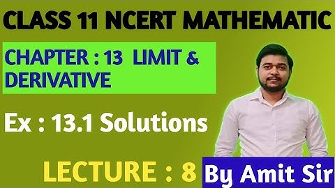 class 11 math ncert ex 13.1 chapter 13 (limit and derivative) hints and solution