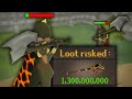 Risking the most expensive weapon in osrs