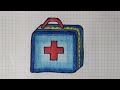 HOW TO DRAW A MEDICAL KIT  \  COMO DIBUJAR UN BOTIQUIN MEDICO\ COMMENT DESSINER UNE TROUSSE MÉDICALE