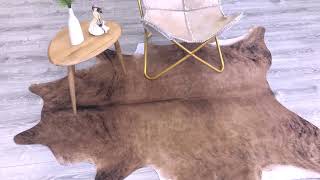 Floor Rug Faux Cowhide Print Animal Friendly Area Rug