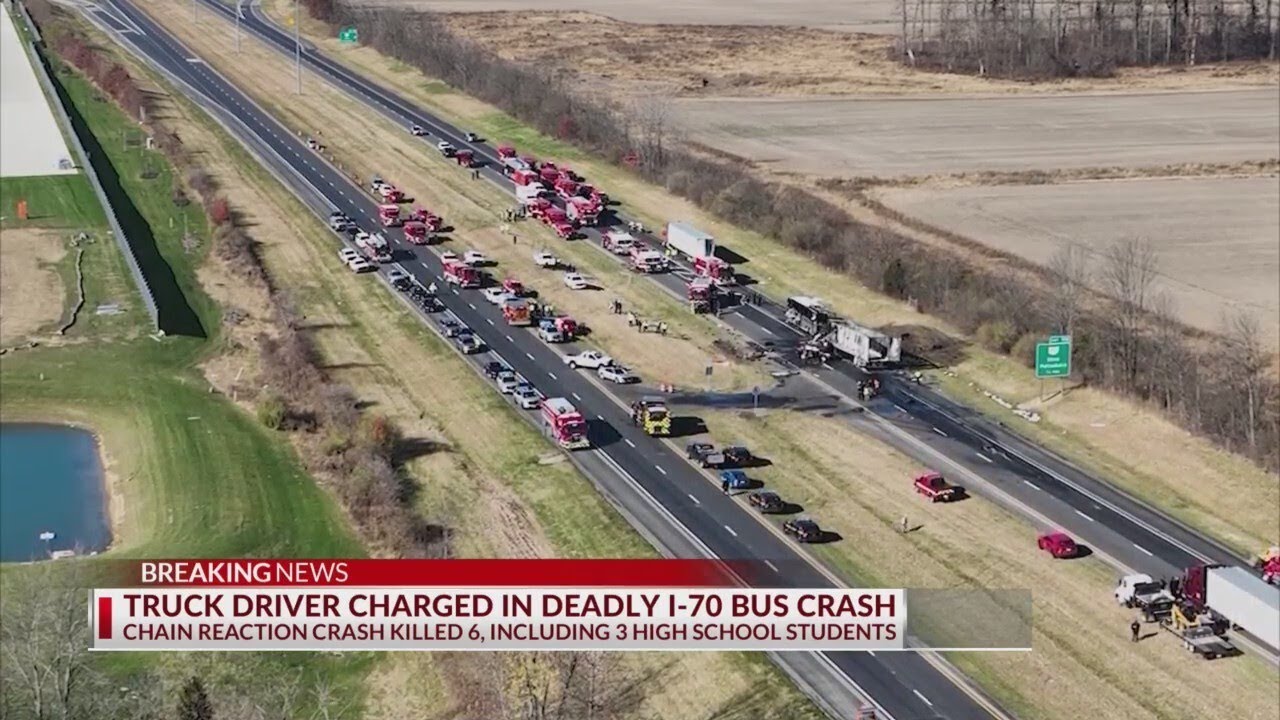 Truck driver charged in I-70 bus crash that killed six - YouTube