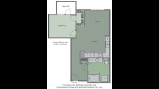 Olympic by Windsor (1x1) 1A8 Floor Plan - 667 sq. ft.