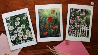 ✨Easy Gift Card Ideas💌 // Floral Painting Ideas for Festive Season✨🌸