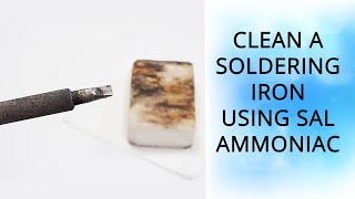 Cleaning a Stained Glass Soldering Iron with Sal Ammoniac